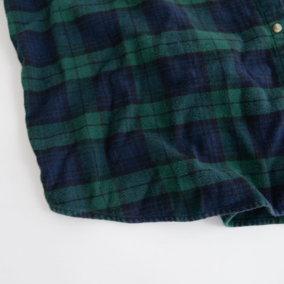 Green and Blue Plaid Men's Shirt - Picture 8 of 11